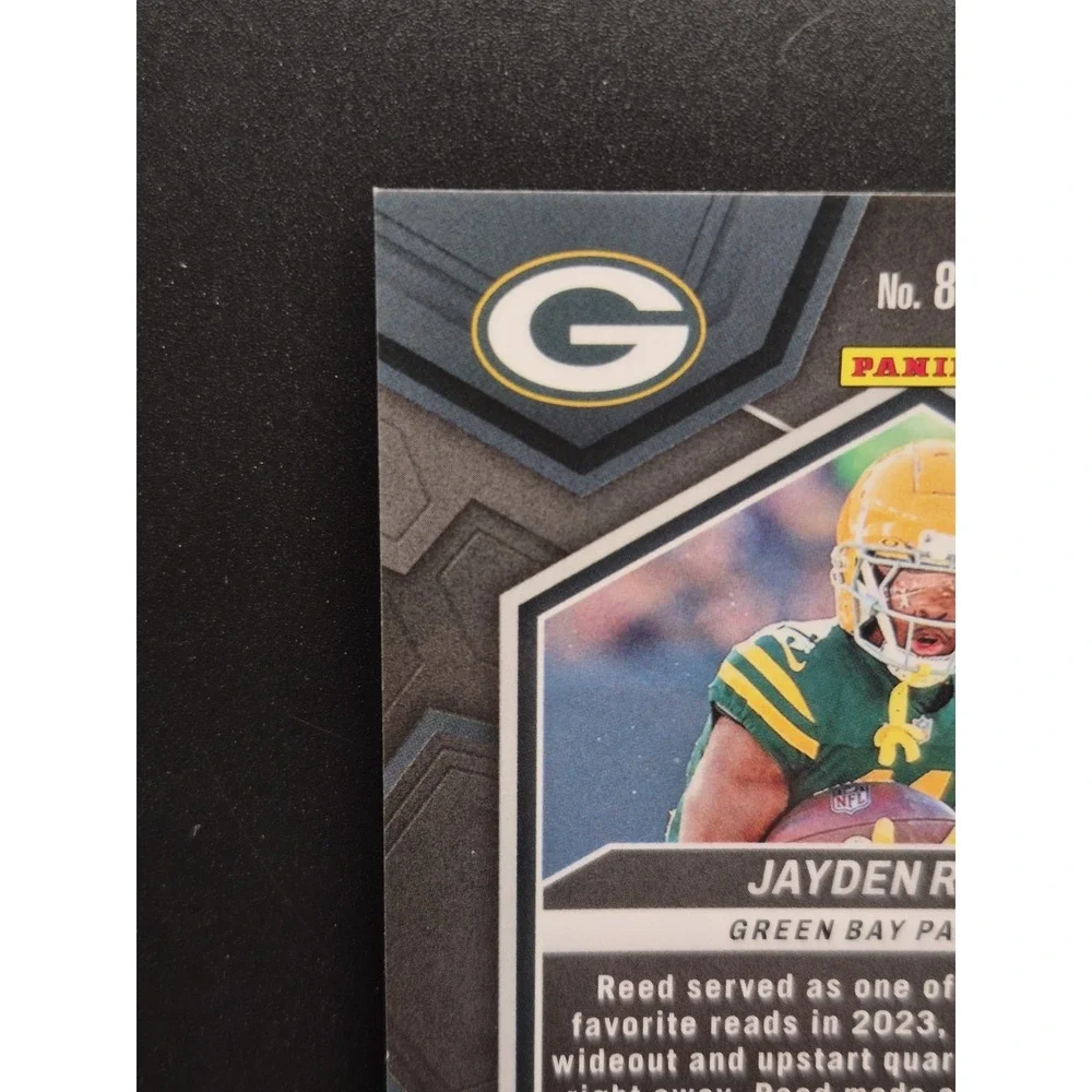 2024 Panini Mosaic Jayden Reed #81 Mosaic Choice Fusion Red and Yellow /80